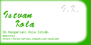 istvan kola business card
